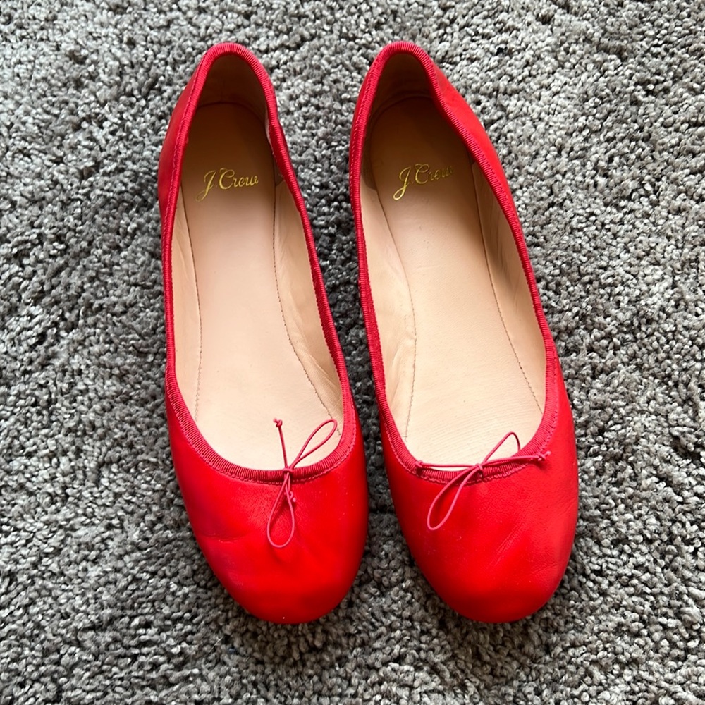 Jcrew red ballet slippers